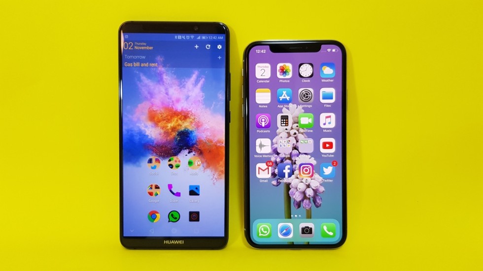 Compare iphone x and huawei mate 10 pro