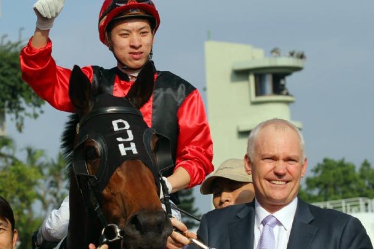 David Hall leads Country Charm with Matthew Chadwick on board. Photo: Kenneth Chan