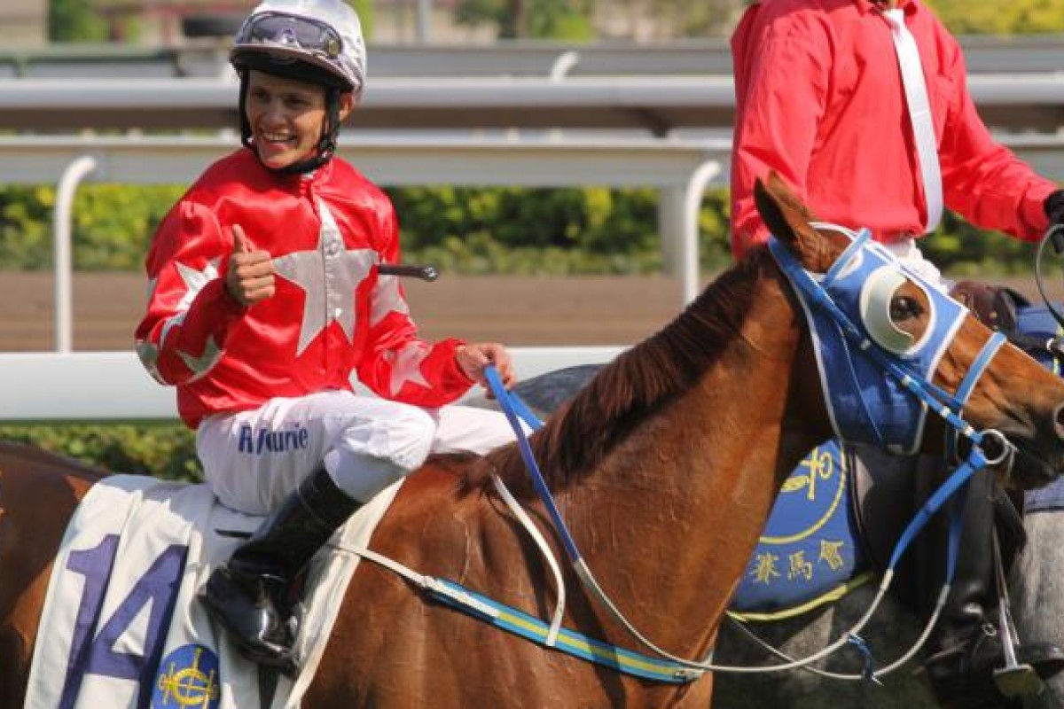 Richard Fourie has plenty of reason to smile after giving Victory Ide Say a patient ride. Photo: Kenneth Chan