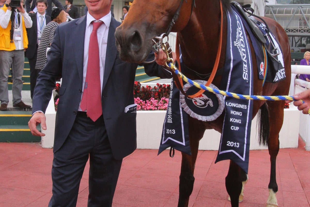 Trainer Richard Gibson decided not to apply the blinkers on Akeed Mofeed before his second in the Jockey Club Cup.Photo: Kenneth Chan