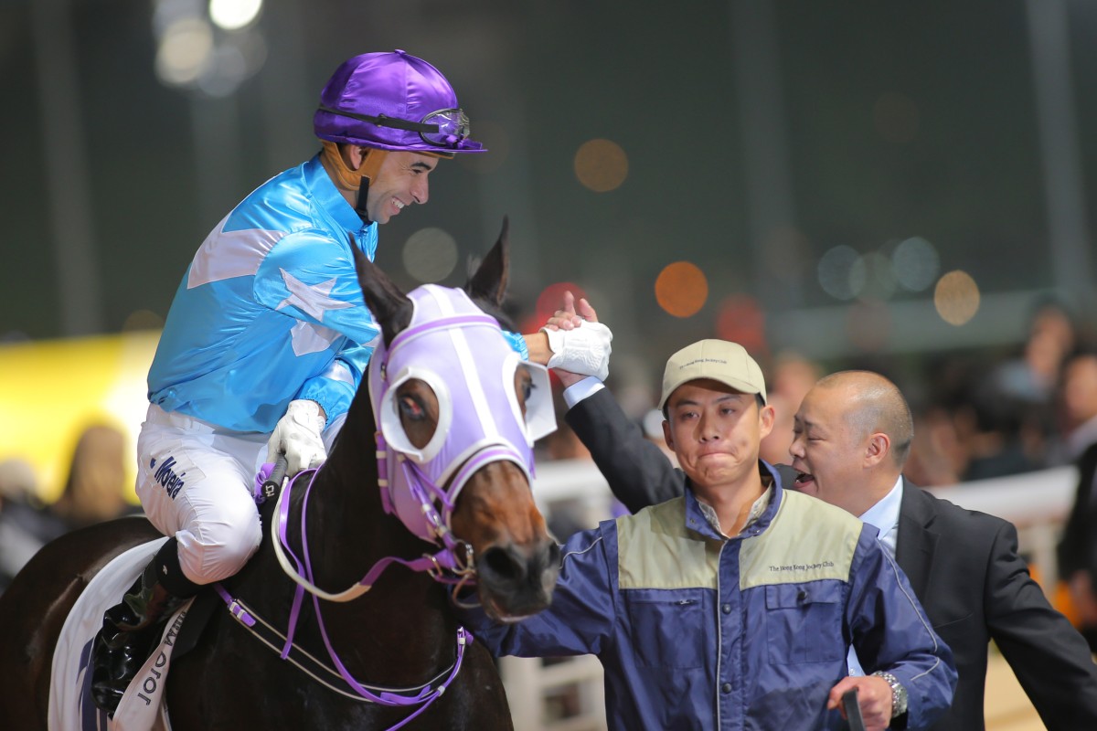 Chris So and Joao Moreira have had limited opportunities, but can make their mark with Perfect Joy. Photo: Kenneth Chan