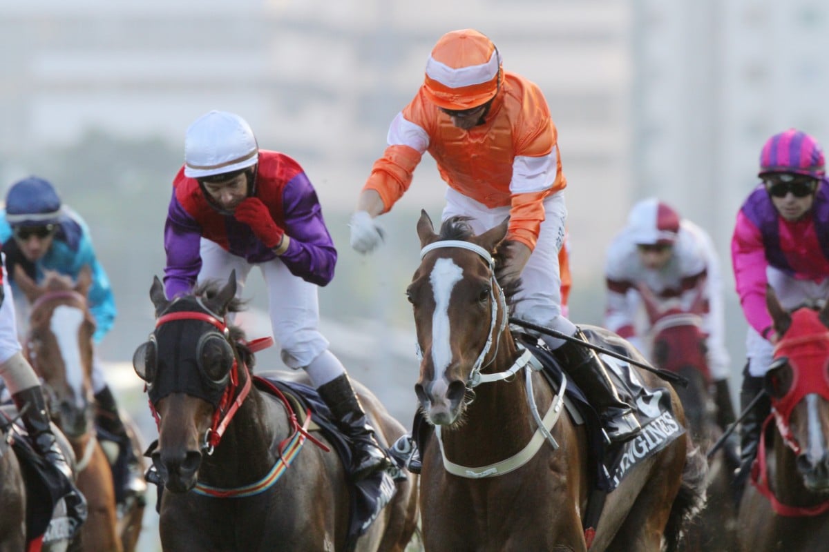 Blazing Speed gets his head in front in a thrilling finish.