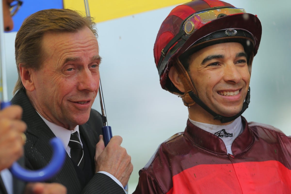Rain, hail or shine - Joao Moreira has a smile on his face, as do his "Moreira Martingale" followers. Photo: Kenneth Chan