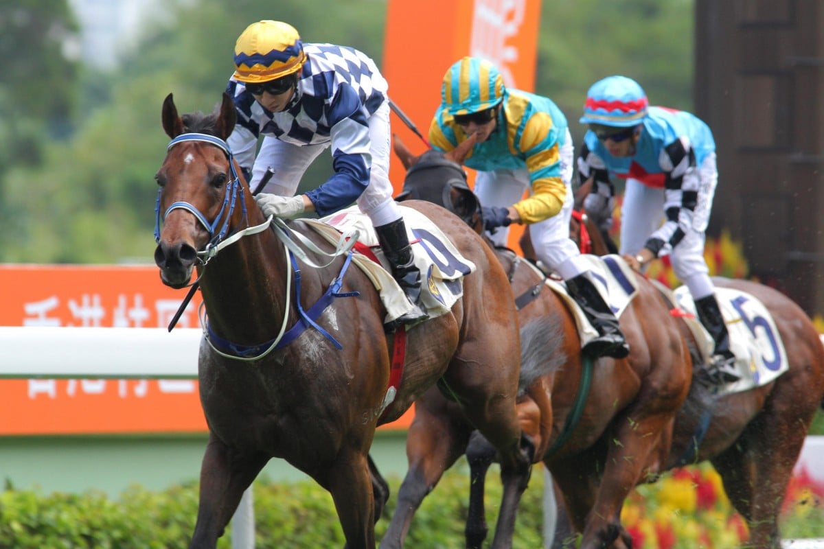 I'm In Charge (Matthew Chadwick) takes advantage of his light weight to win the HKSAR Chief Executive's Cup, a third win in the race for trainer Caspar Fownes. Photos: Kenneth Chan