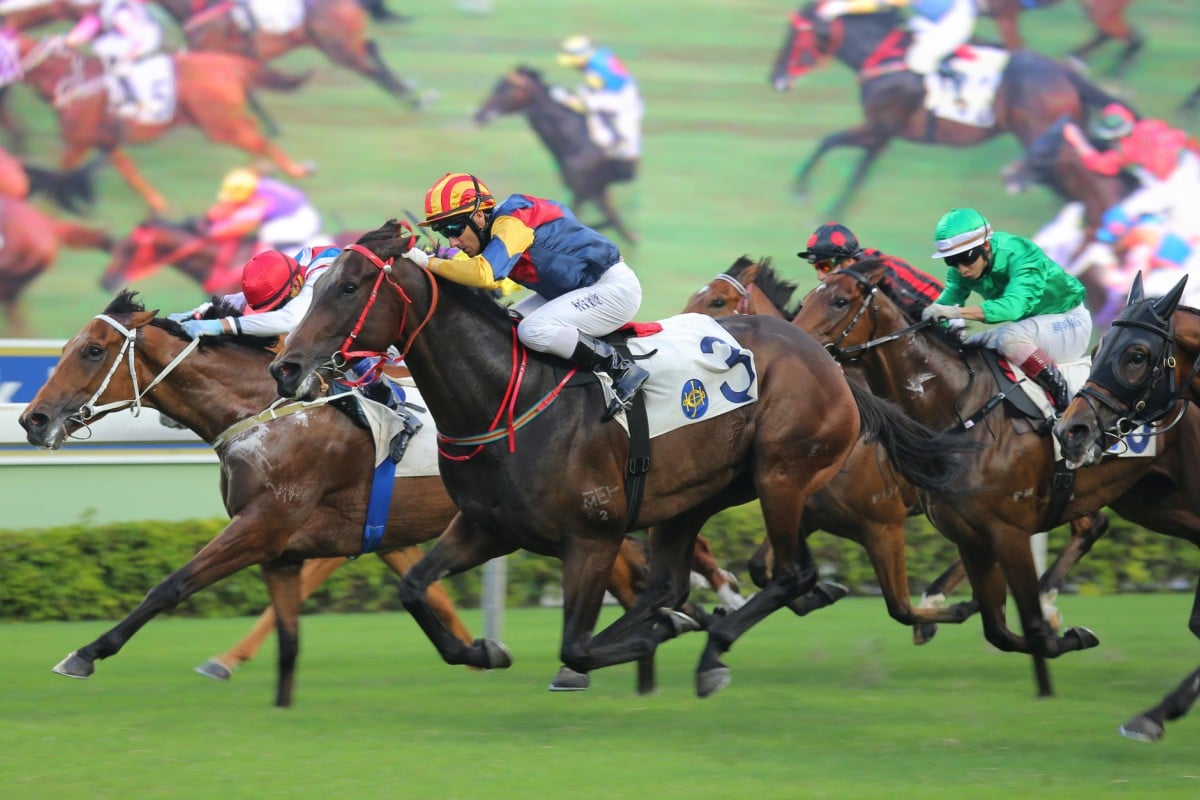 Industrialist Way (Brett Prebble) just gets home under new hold-up tactics. Photo: Kenneth Chan
