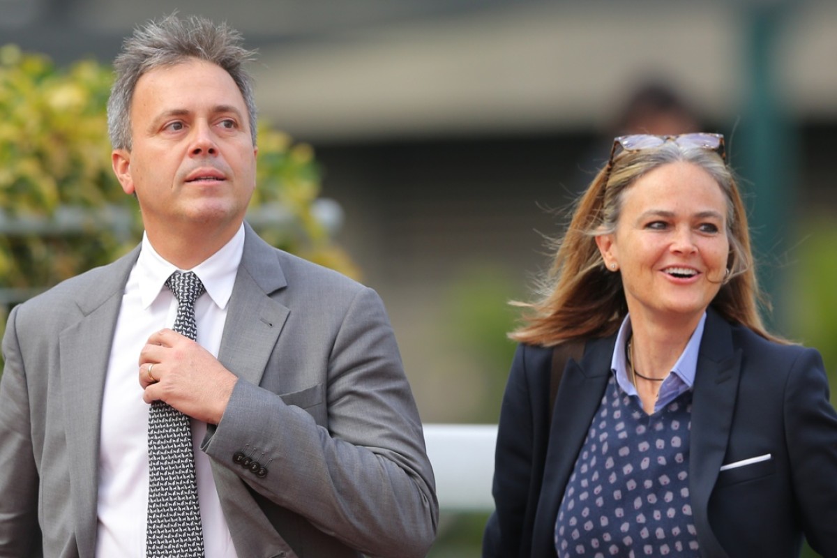 Trainer Caspar Fownes, pictured with sister Fenella after Marvel Hero’s win on Sunday, looks poised for a big week, beginning at Happy Valley on Wednesday night. Photo: Kenneth Chan