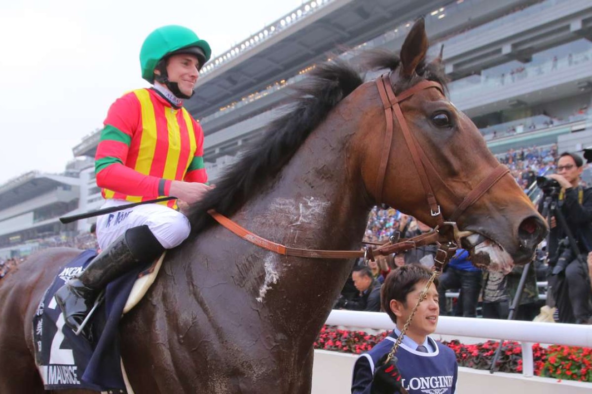 Hong Kong Mile winner Maurice will return to Sha Tin for the Champions Mile, with Joao Moreira taking over the reins from an unavailable Ryan Moore. Photo: Kenneth Chan
