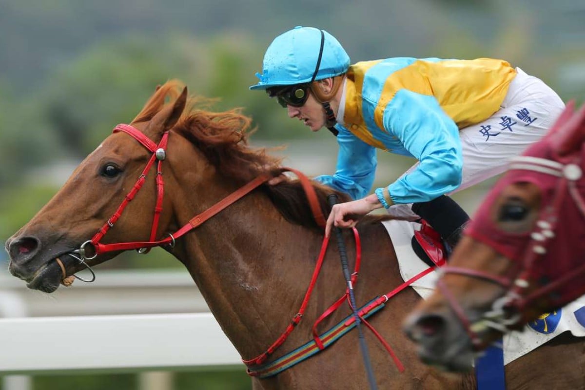 Chad Schofield scored a strong win on Lightning And Gold ahead of a suspension that will rule him out until QE II Cup day. Photo: Kenneth Chan