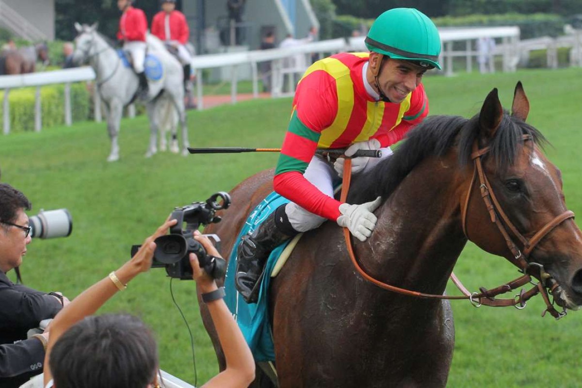 Joao Moreira looks set to reach a new record for number of wins in a season on Sunday. Photo: Kenneth Chan