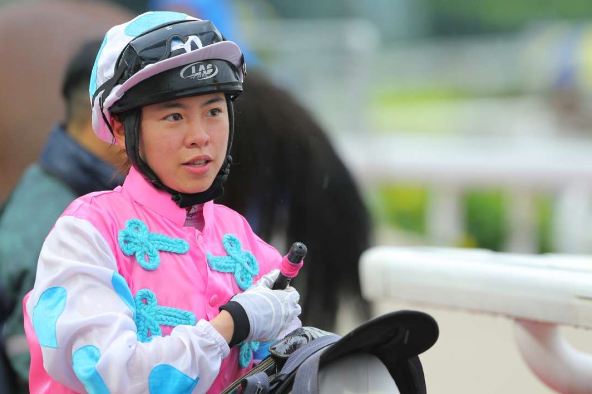 Kei Chiong scored a race-to-race double on Regency Darling and Lucky Girl. Photo: Kenneth Chan