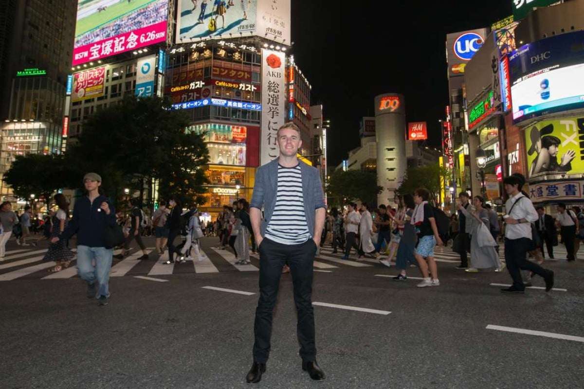 Australian jockey Tommy Berry, pictured at Shibuya crossing in Tokyo, Japan, has taken the horse racing world by storm. Photo: Lo Chun Kit/SCMP Pictures