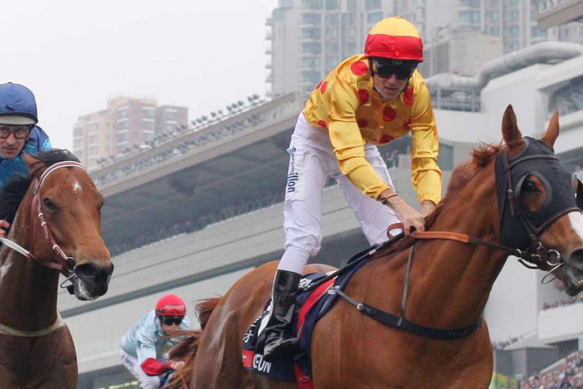 Gold-Fun (right) will head to the Prix Maurice de Gheest at Deauville on August 7. Photo: Kenneth Chan