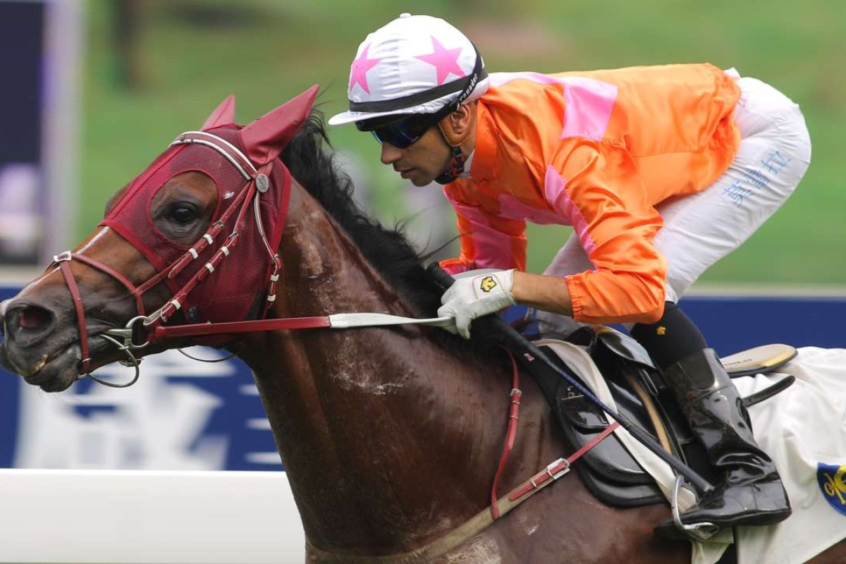 Spanish import Helene Paragon wins the Sha Tin Mile Trophy under Joao Moreira. Photo: Kenneth Chan