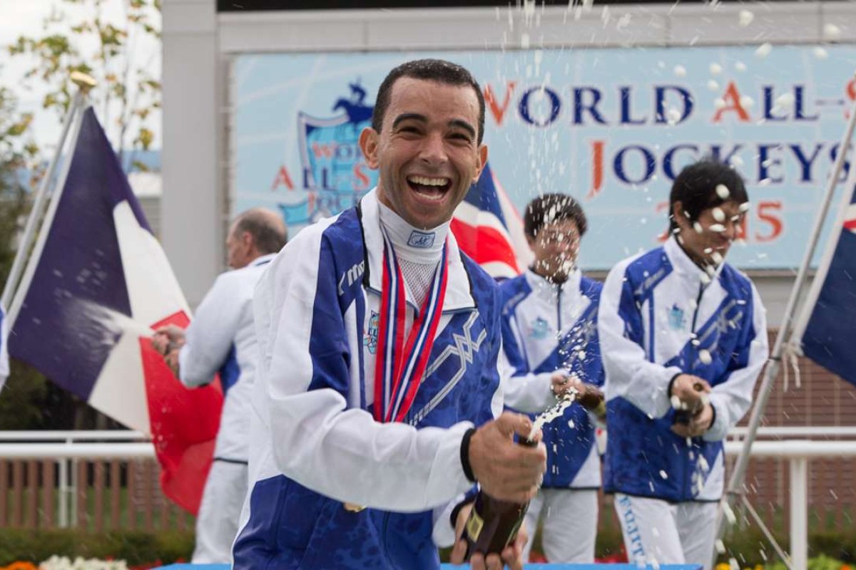Joao Moreira celebrates winning the All-Star Jockeys in Japan last year. Photos: Japan Racing Association