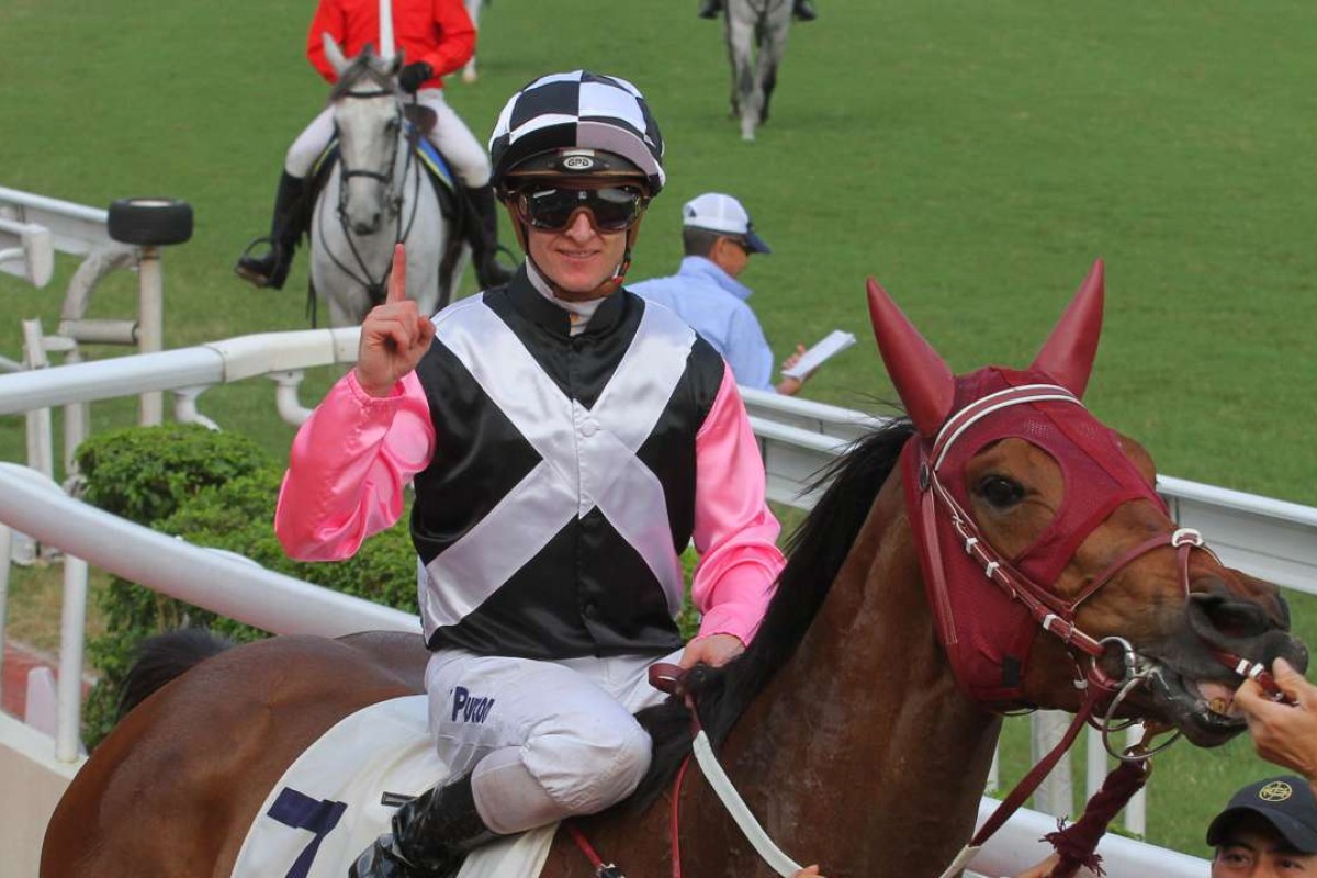 Zac Purton guided Beauty Prince to victory at Sha Tin, one of his four winners for the day. Photos: Kenneth Chan