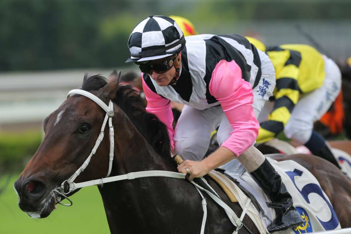 Zac Purton gives Beauty Master a peach of a ride to win at Sha Tin on Saturday. Photos: Kenneth Chan