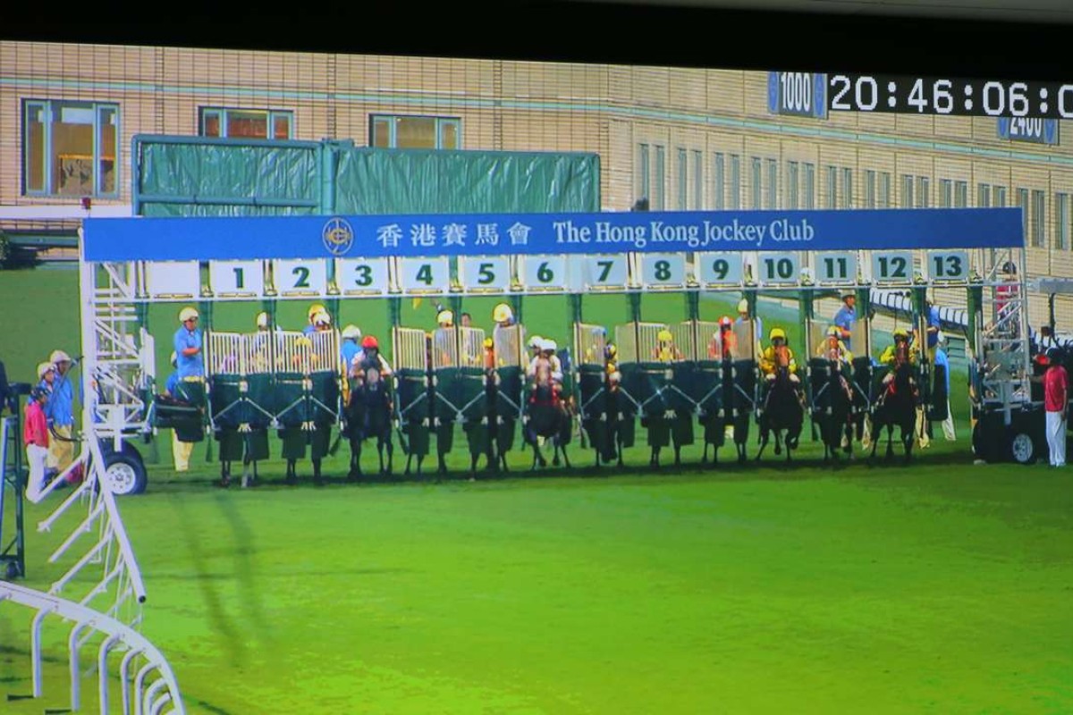 The race vision shows the bungled start as some barriers fail to open, forcing steward to declare the race void. Photos: Kenneth Chan