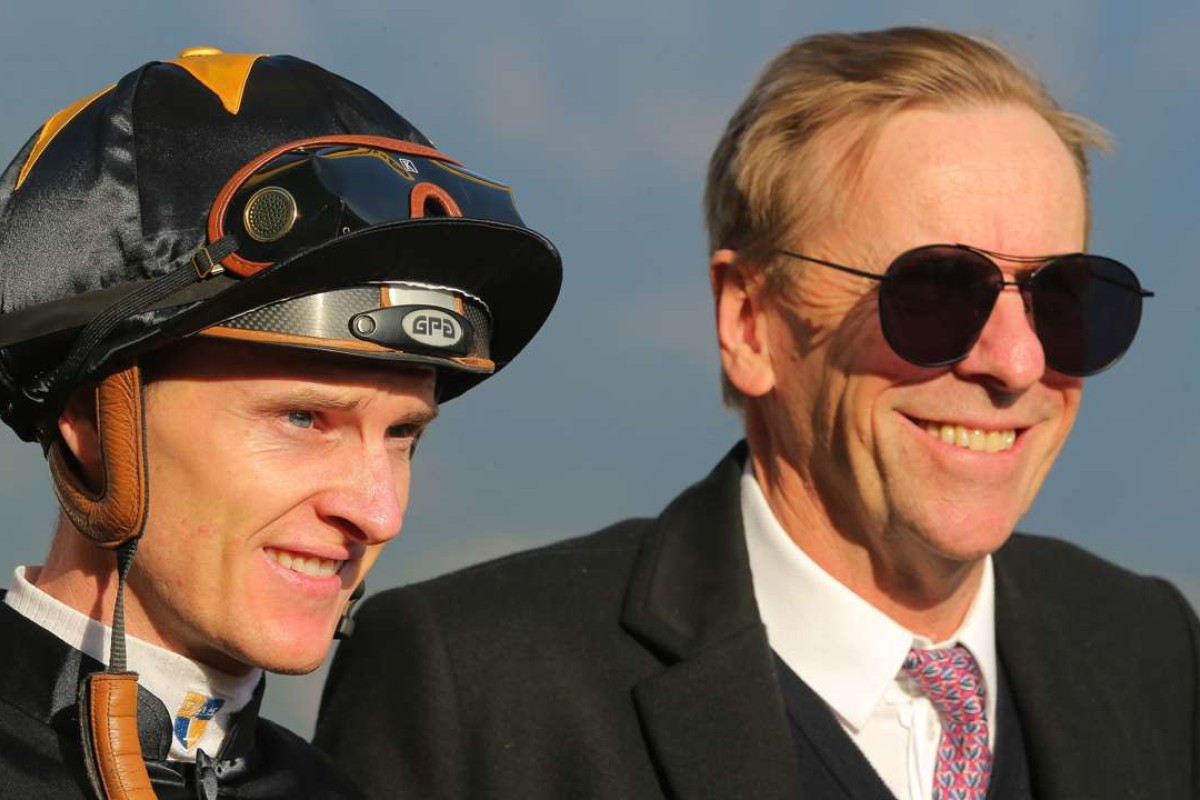 Zac Purton and John Size after D B Pin’s victory at Sha Tin on Tuesday. Photos: Kenneth Chan
