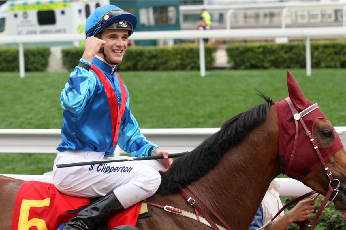 Sam Clipperton is all smiles after saluting on Invincible Dragon. Photos: Kenneth Chan