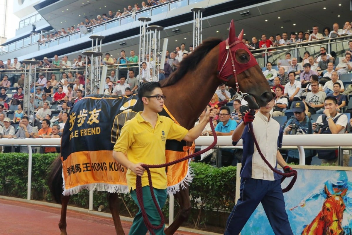 Able Friend bids farewell to his at Sha Tin on Sunday. Photos: Kenneth Chan