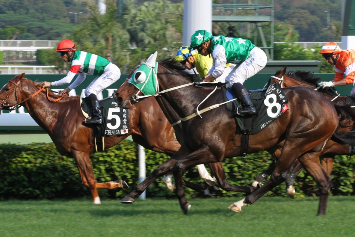 Joao Moreira and Neorealism hold off Pakistan Star to win the Audemars Piguet QE II Cup in April. Photos: Kenneth Chan