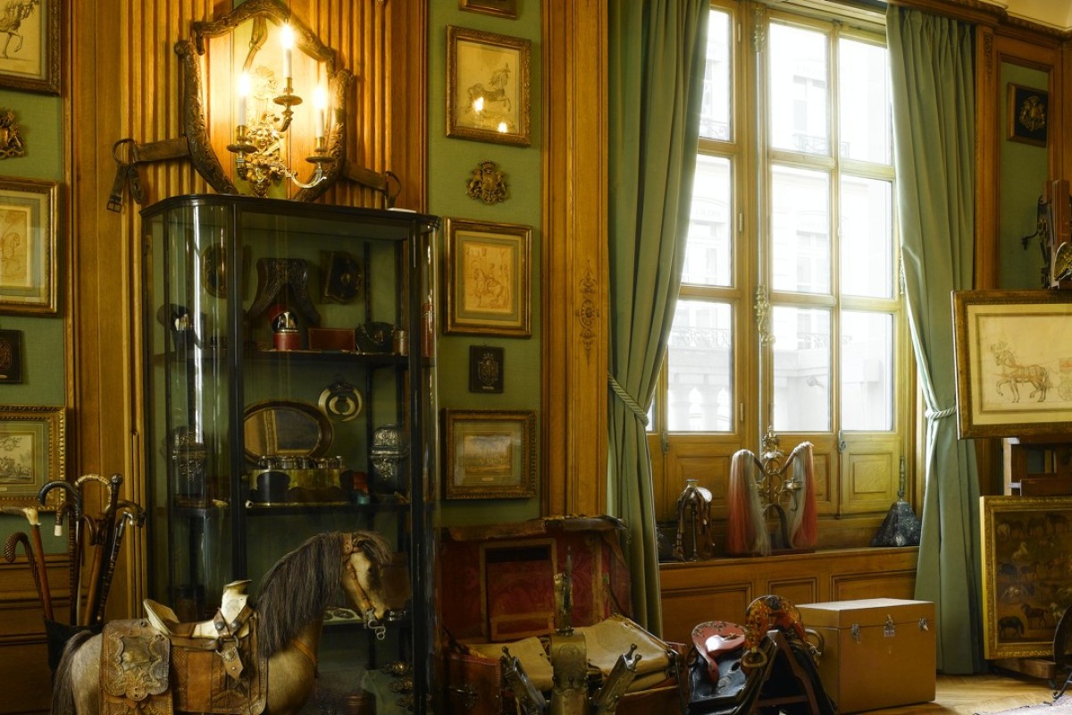 The inside of the Hermès museum.