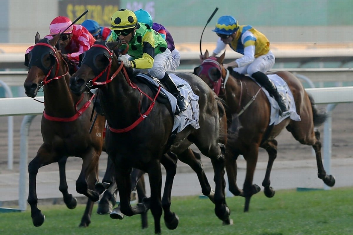 Nothingilikemore wins the Classic Mile. Photos: Kenneth Chan