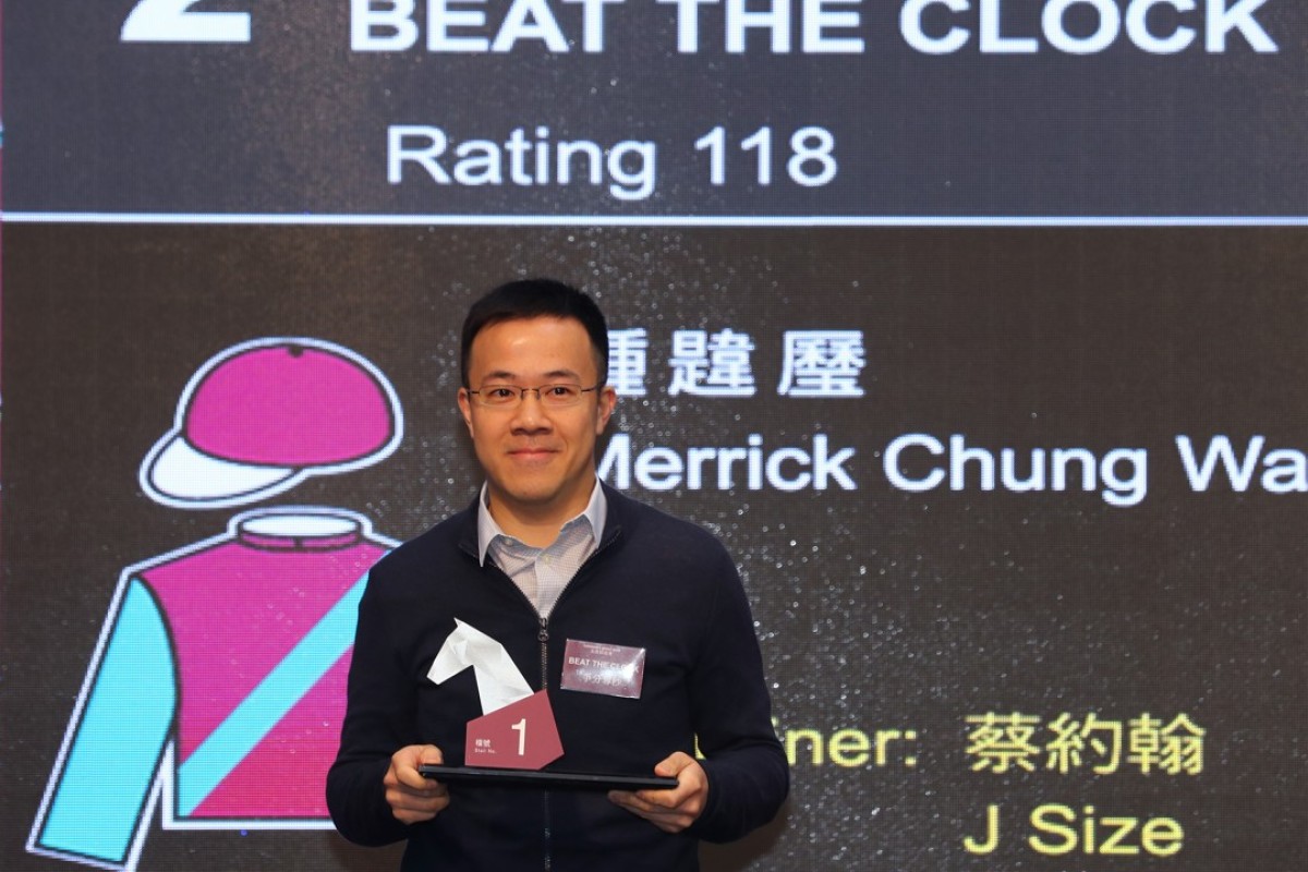 Beat The Clock’s owner Merrick Chung draws barrier one for the Champion's Sprint Prize. Photos: Kenneth Chan
