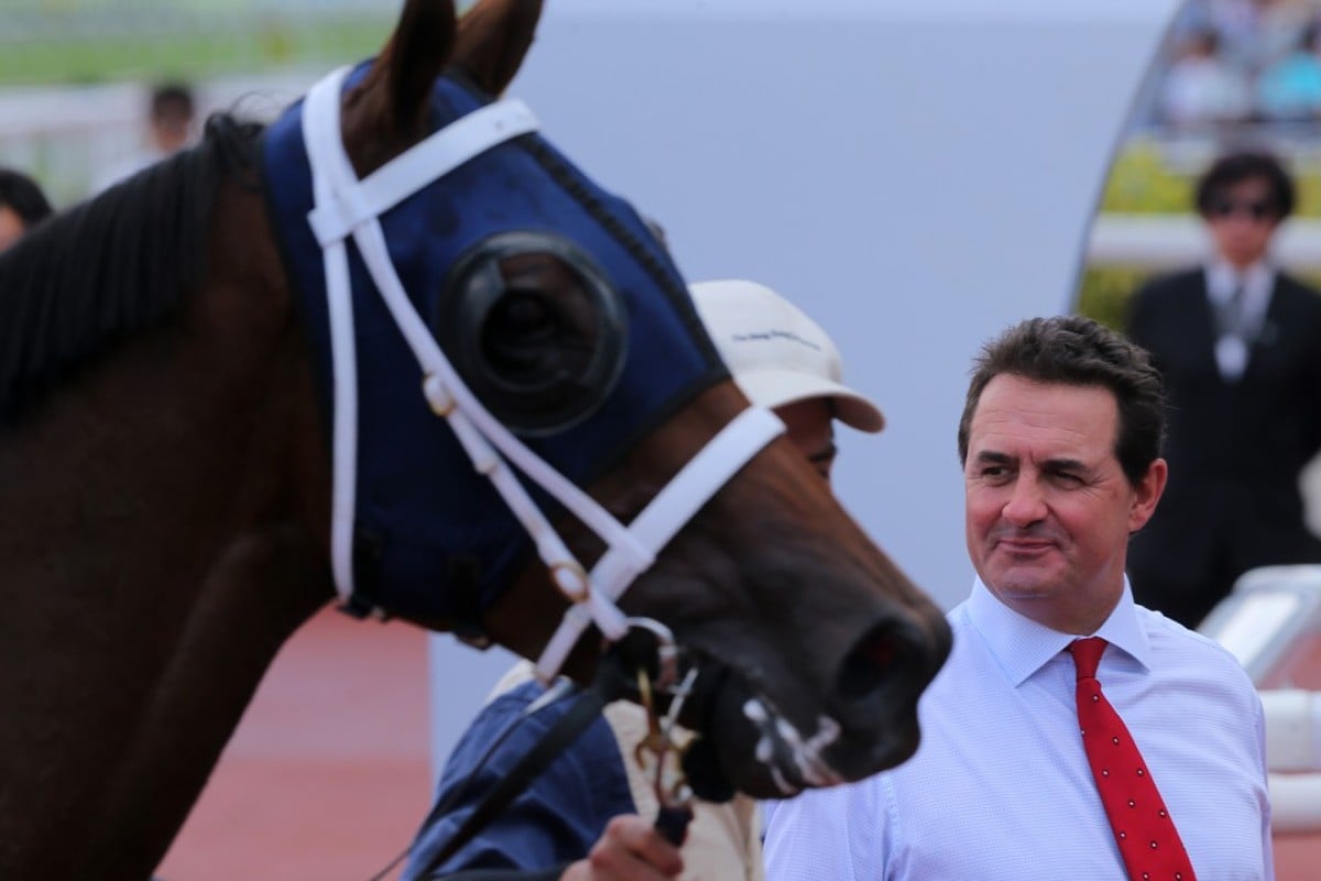 Michael Freedman looks over Fiama after his win at Sha Tin on Sunday. Photos: Kenneth Chan