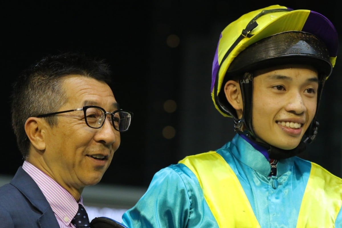 Trainer Me Tsui and jockey Jack Wong. Photos: Kenneth Chan.
