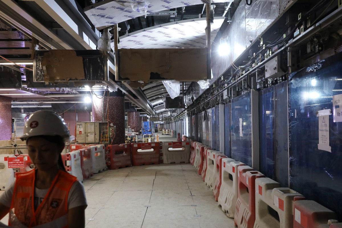 Part of the MTR's Sha Tin-Central rail link where the structural integrity of the platforms was called into question. Photo: Sam Tsang