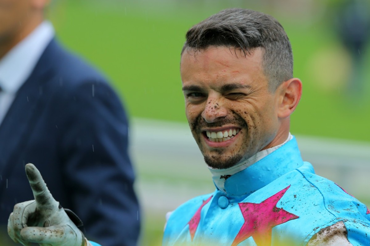 Umberto Rispoli is all smiles after riding a winner last season. Photos: Kenneth Chan