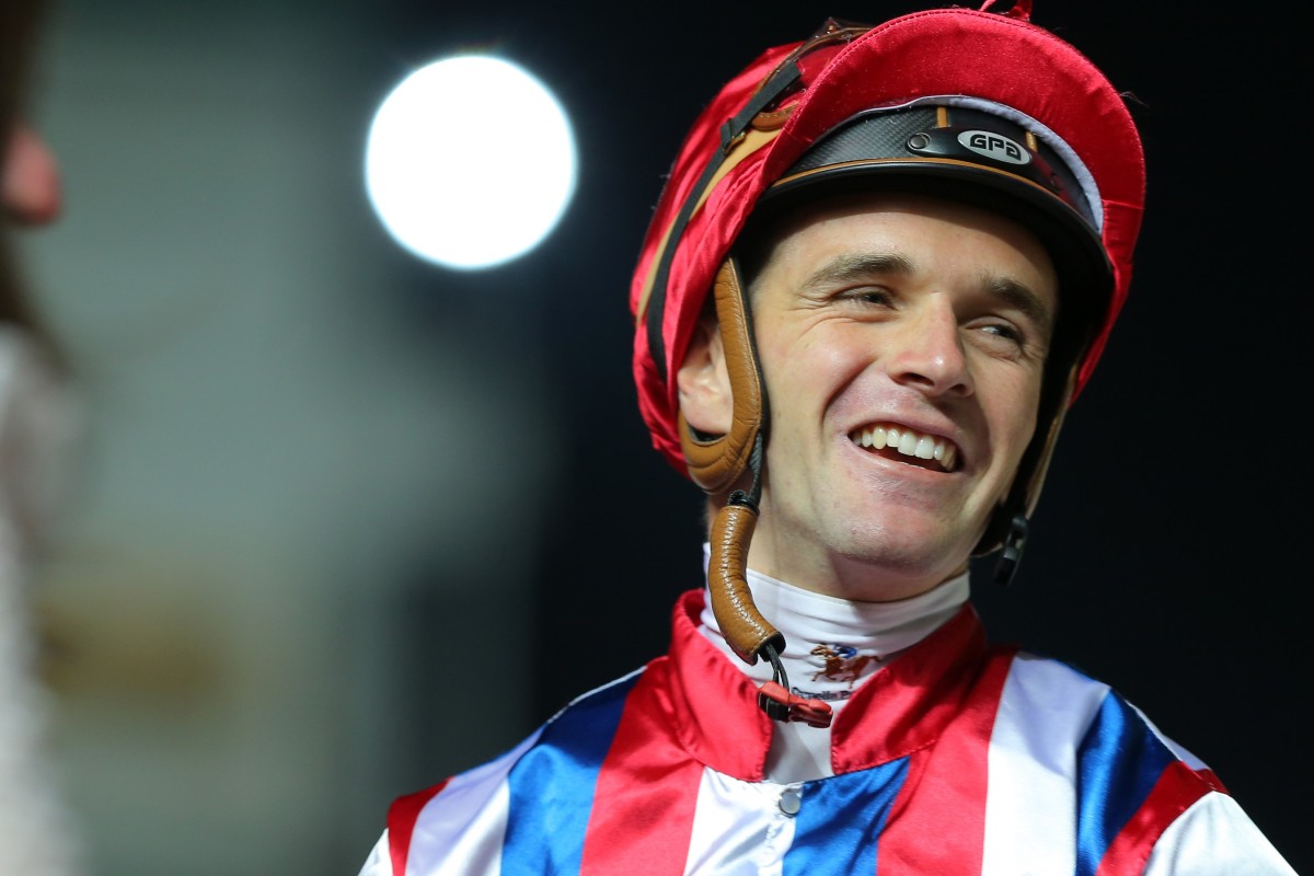 Sam Clipperton smiles after riding one of his four winners this season. Photos: Kenneth Chan